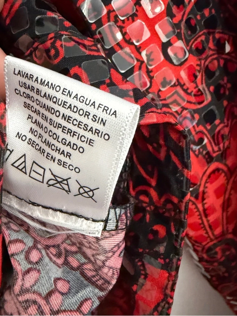Koret Red and Black Paisley Zip Front Evening Jacket - Picture 7 of 10